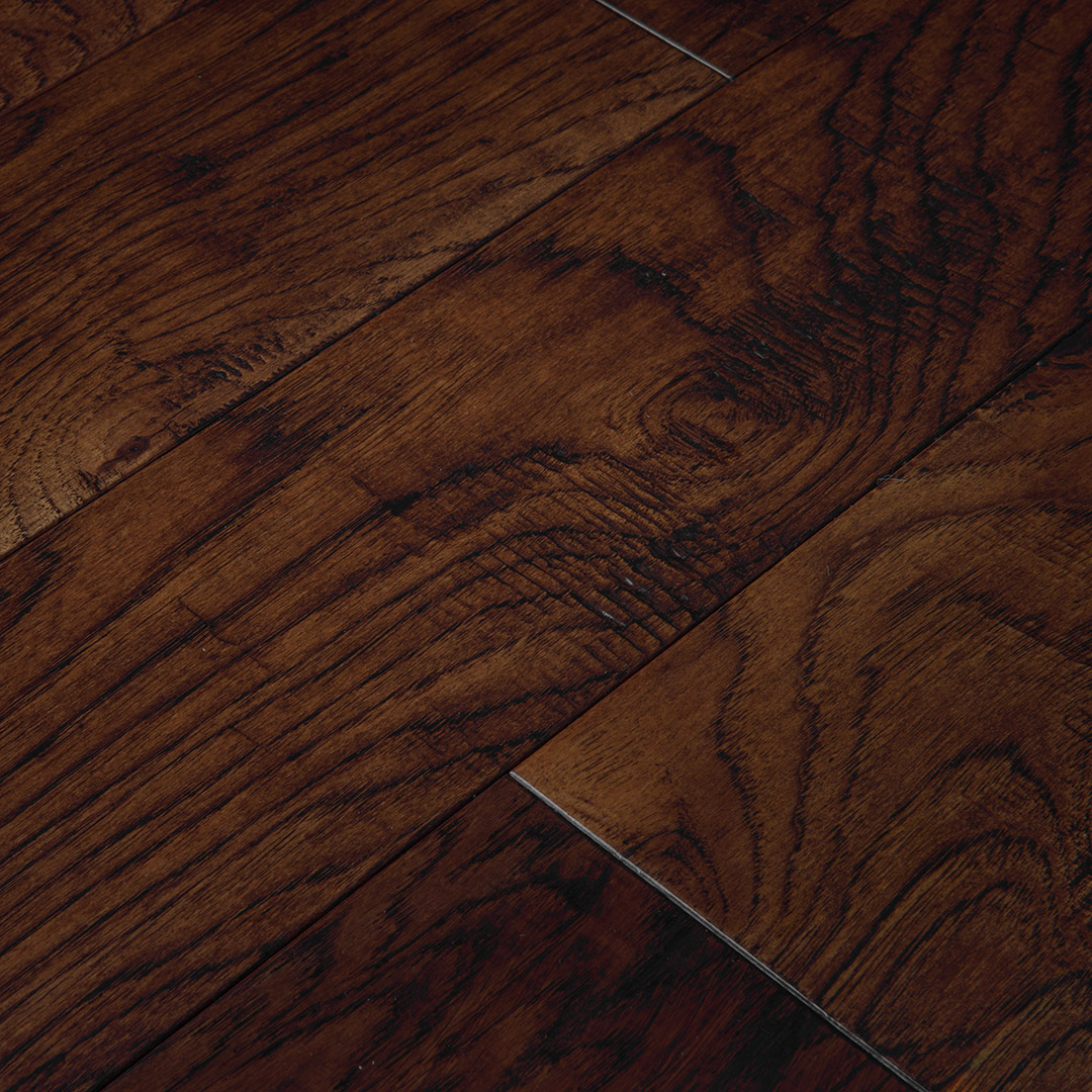 Hickory Antique Artisan Hardwood Flooring, Distressed Brown Hickory Hardwood Flooring